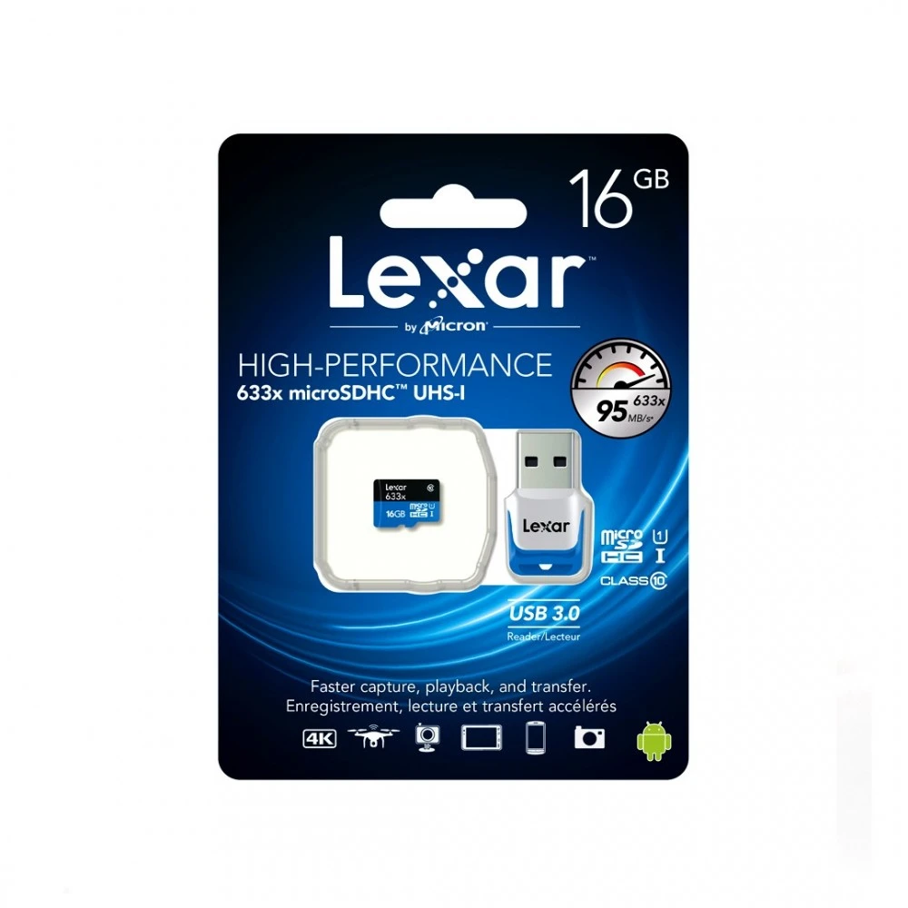 LEXAR High-Performance 633x MicroSDHCUHS-I 16GB 1 LEXAR High-Performance 633x MicroSDHCUHS-I 16GB